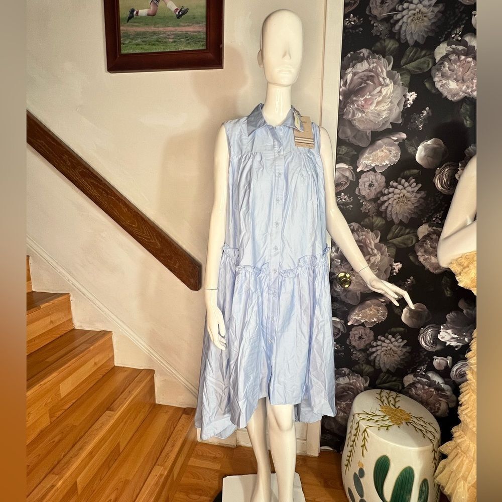 Anthropologie Devotion Twins Drop-Waist Midi Shirtdress/ size S - Picture 7 of 10